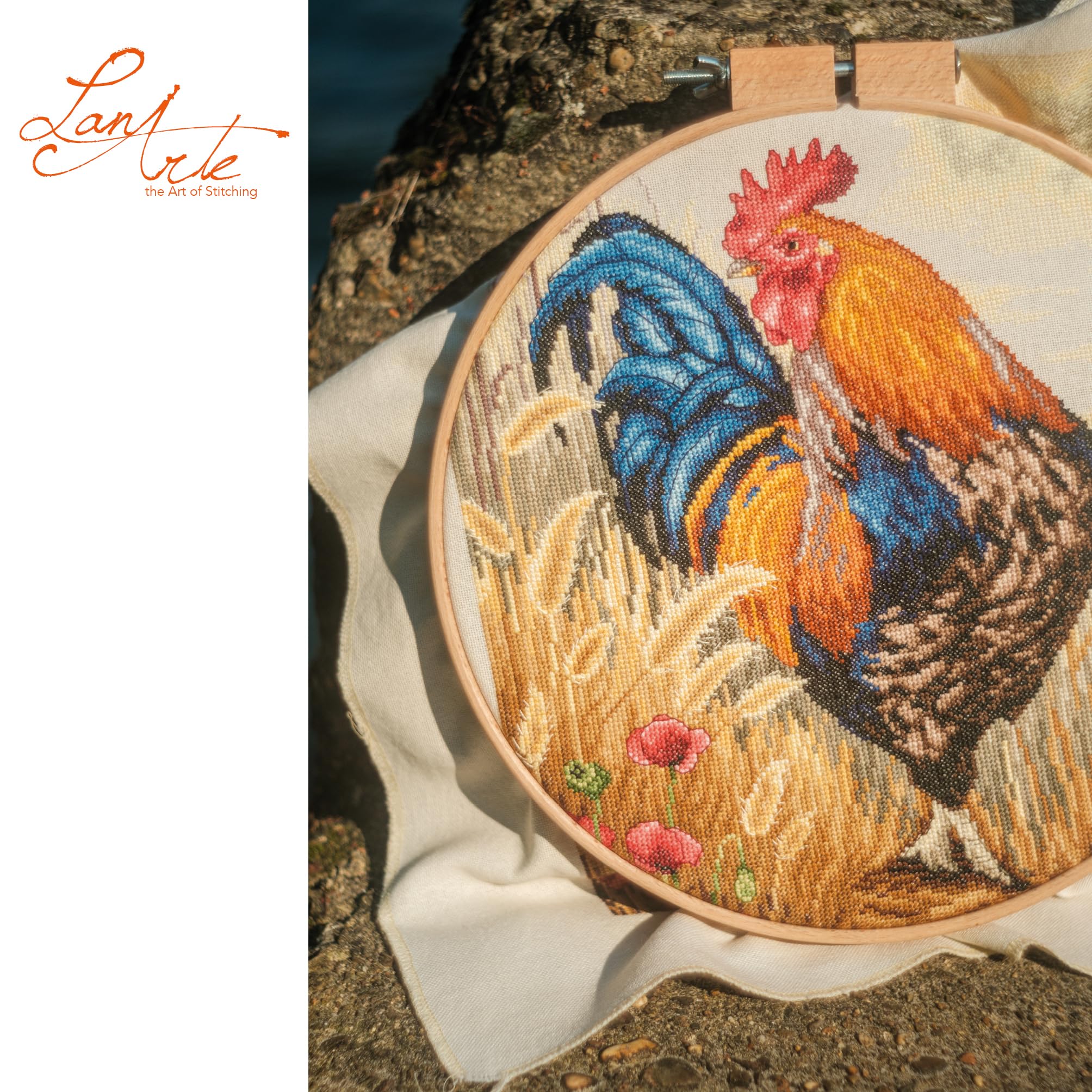 Lanarte Kit Punto Croce Contato MAESTRO DI CERIMONIE Decorativi Per Pareti ca. 29 x 40 cm Set Fai Da Te Creativo Adulti Ricamo Casa Decor Arte Da Parete Kit Per Hobby Cross Stitch