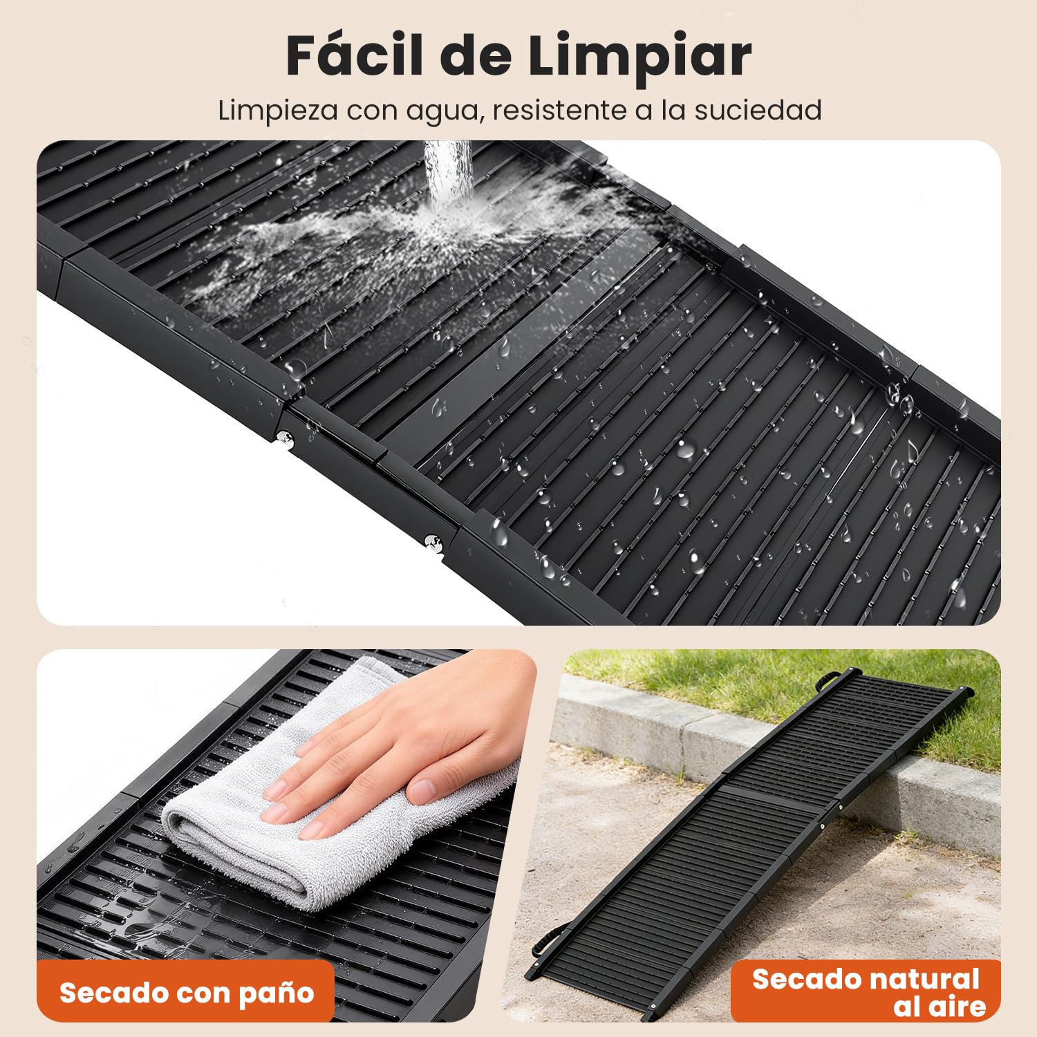 Rampas para perros para coches, 170 cm x 41 cm, rampa plegable extra larga para perros con superficie antideslizante, de servicio pesado, capacidad de 100kg, rampa portátil para mascotas, para SUV