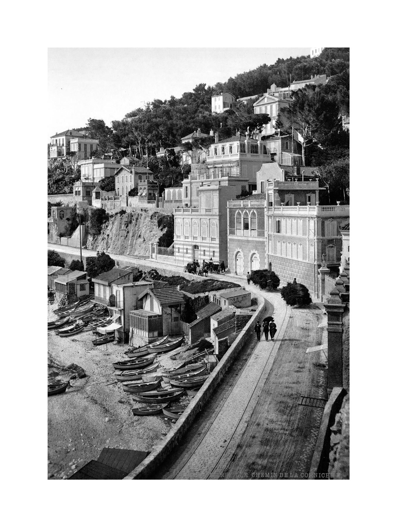 Wee Blue Coo Vintage Photo Corniche Road Marseilles Wall Art Print