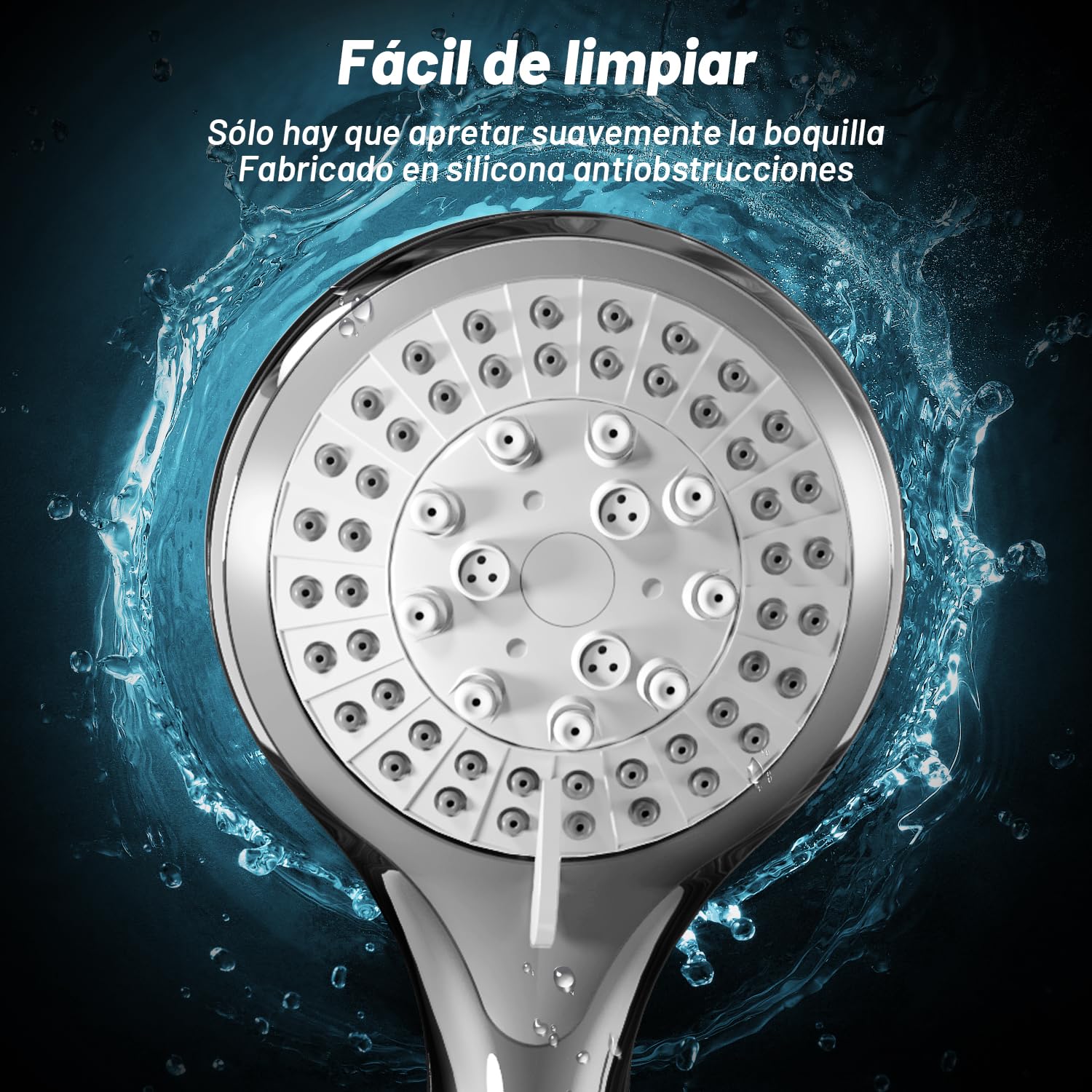 Ducha De Mano De 3 Funciones, Nuevo Cabezal De Ducha Mate Galvanizado