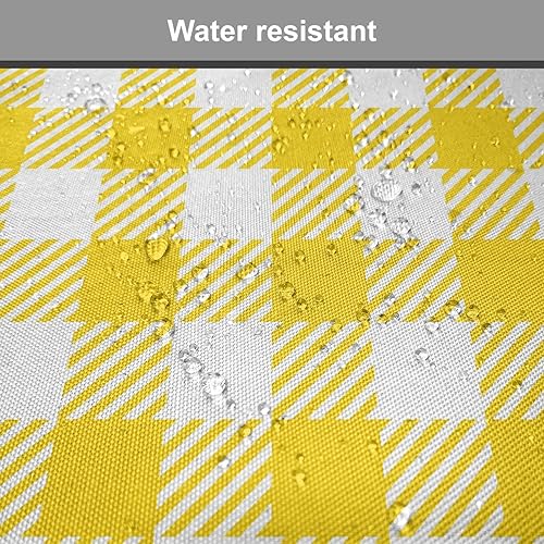 Miniatura 6 de Lunarable Juego de 4 cojines abstractos para asiento de silla, inspirados en la temporada de primavera y verano, patrón de estilo retro clásico a