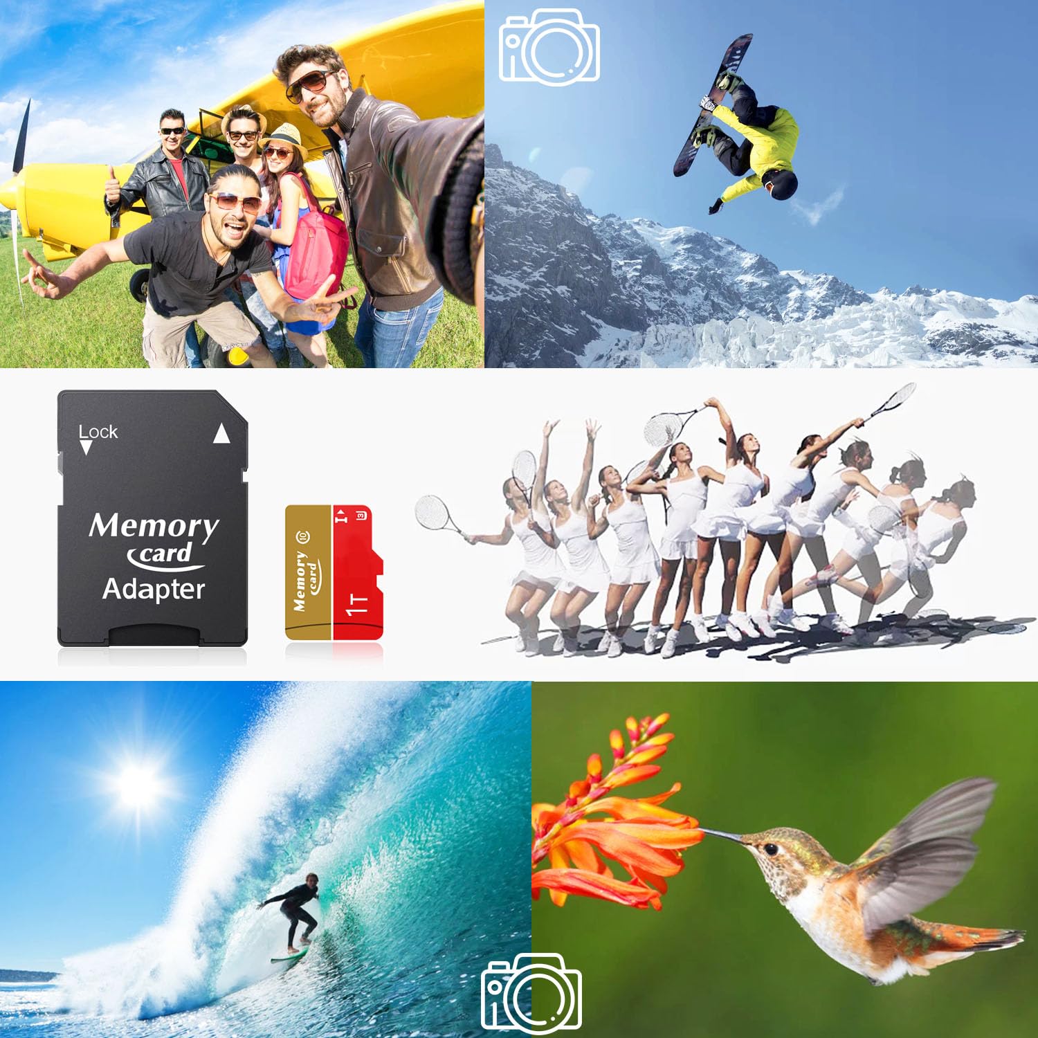 Carte TF Haute Vitesse 1024 Go - Carte mémoire UHS-I - Jusqu'à 100 Mo/s, Classe 10, U3, V30 - Idéale pour la vidéo 4K UHD et la photographie-G1024Go
