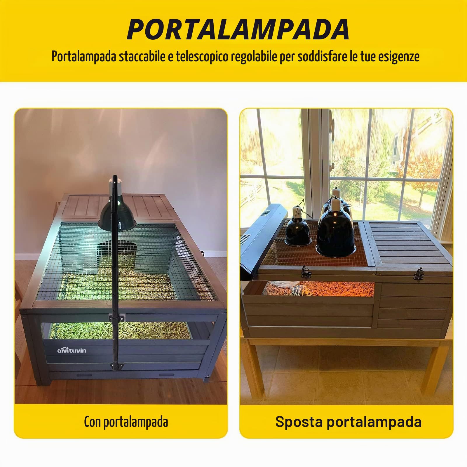 Aivituvin Recinzioni in legno tartaruga, gabbia per rettili all'aperto dell'habitat della tartaruga Versione aggiornata