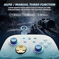 Vista 5 de Mytrix Wireless Switch Pro Controllers with Charging Dock, Bluetooth Controller for Nintendo Switch/Lite/OLED with Hall Effect Joysticks & Trigger