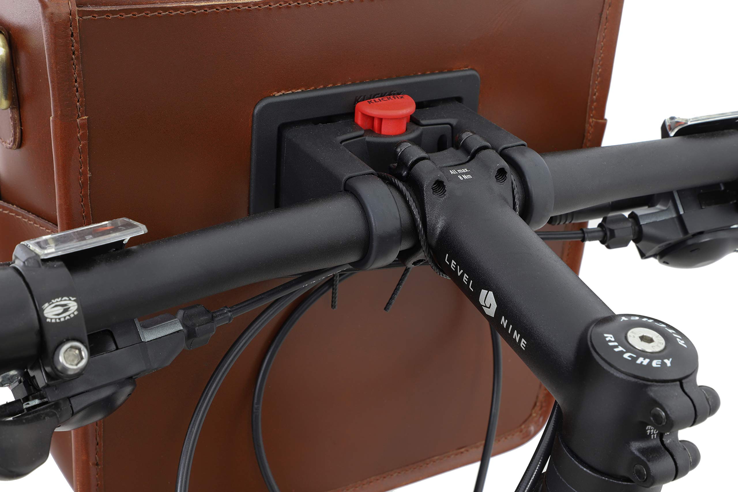 Gusti Lenkertasche 'Barry H.' Aus Vintage-Leder Mit KLICKfix-Platte – Fahrradtasche & Umhängetasche Mit Magnetverschluss