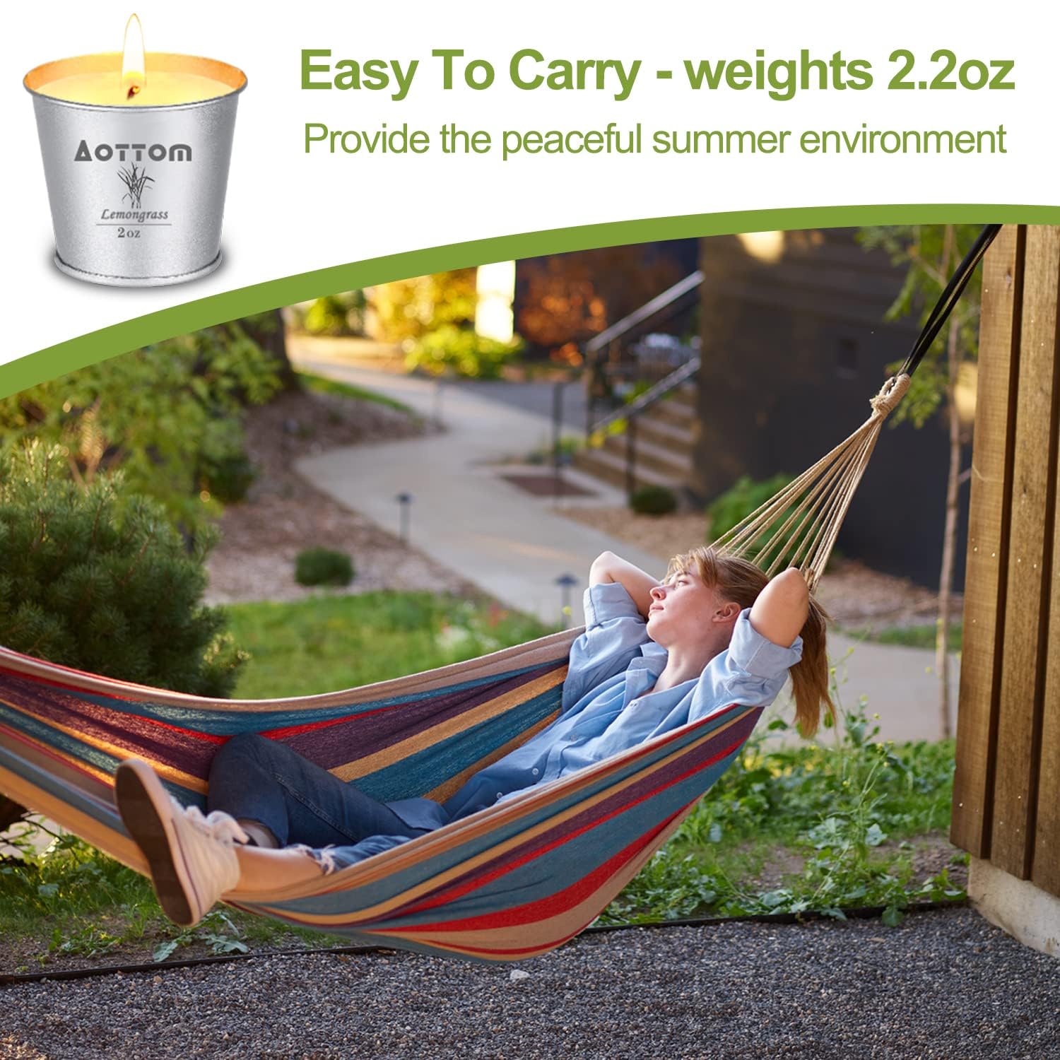 Vela Citronela Exterior, Aottom Juego de Velas de Citronella Jardín, 100% Natural Candle Cera de Soja, Verano Regalo Vela Aromaticas Perfumada con Citronella,per camping/hogar/picnic/fiestas, 9*2OZ