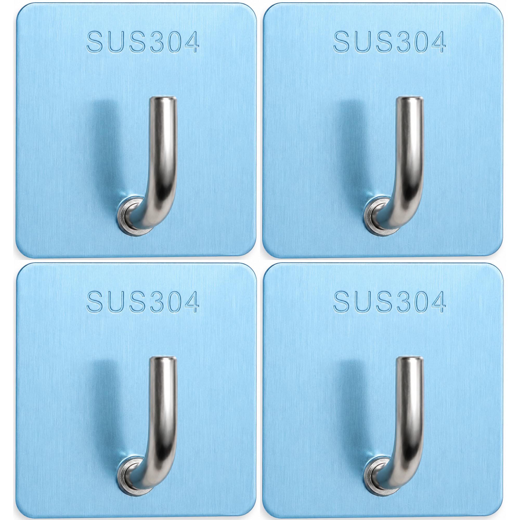 Self Adhesive Wall Hooks - Black Stainless Steel -14