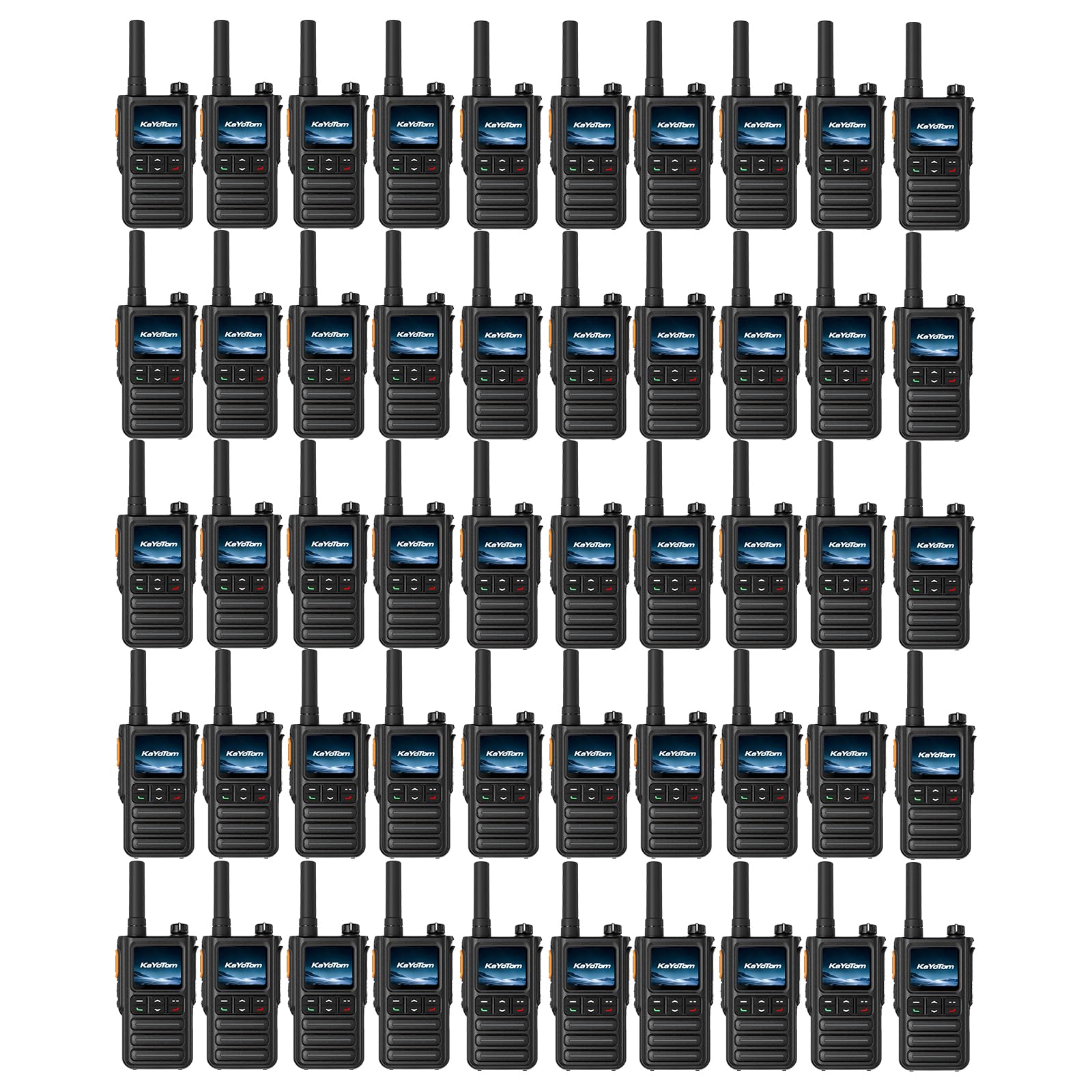 Lifetime Free Rapid GPS Unlimited Range Global Walkie Talkies – Long Range Two Way Radio, IP65 Waterproof, AI Noise Cancellation for Nationwide Outdoor, Logistics, Road Trips &amp; Family (50-Pack)