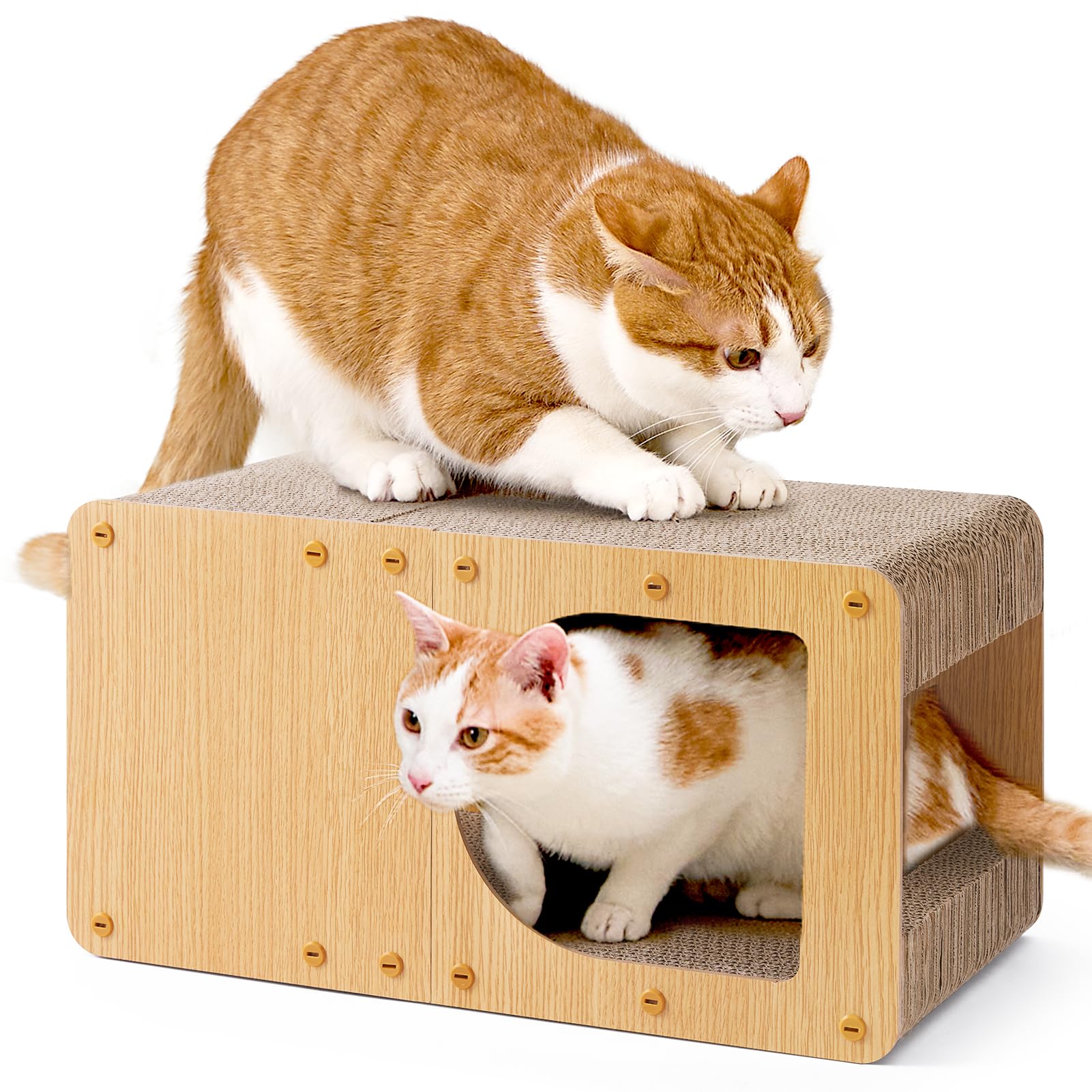EHEYCIGA Cardboard Cat Scratcher House