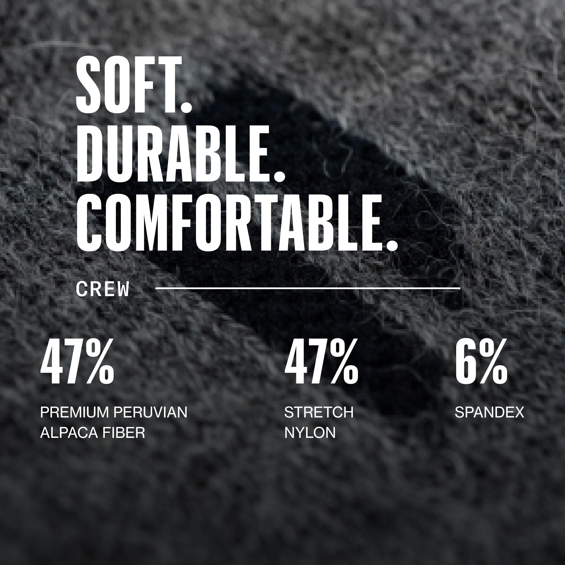 HOLLOW Alpaca Crew Socken für Damen und Herren, 4er-Pack, temperaturregulierende Alpaka-Wollsocken zum Wandern, Arbeiten, Outdoor, jede Jahreszeit, Crew-Socken, Feuchtigkeitstransport, leichte