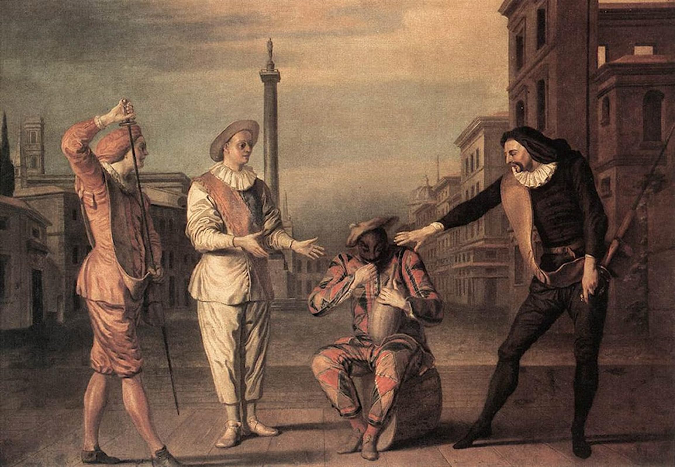 Cuadro Andrés Claude Gillot lienzo decoración 60x90cm 5