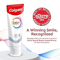 Vista 4 de Colgate Total Whitening Toothpaste Paste, 5.1 oz, 4 Pack, Fluoride, Antibacterial, for Plaque, Gingivitis, Sensitivity, Stain Removal, Clinically
