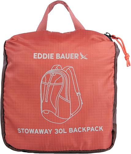 Miniatura 7 de Eddie Bauer Stowaway Mochila plegable  Viajes  Al aire libre  Ligero  Plegable  Duradero  Poliéster Ripstop  30L - Granate