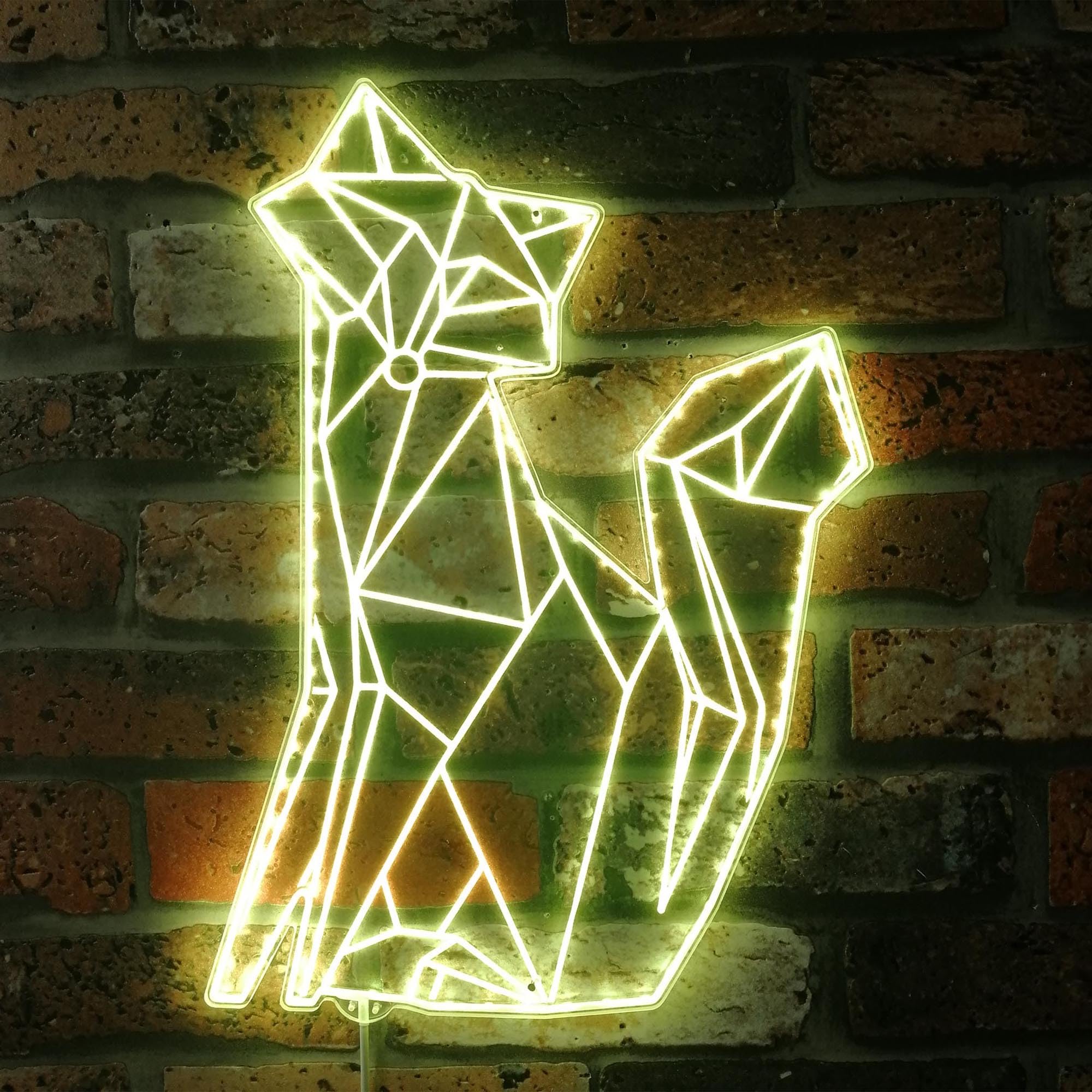 ADVPRO Fox Geometric RGB Dynamic Glam LED Sign - Cut-to-Edge Shape - Smart 3D Wall Decoration - Multicolor Dynamic Signage st06s86-fnd-i0280-c