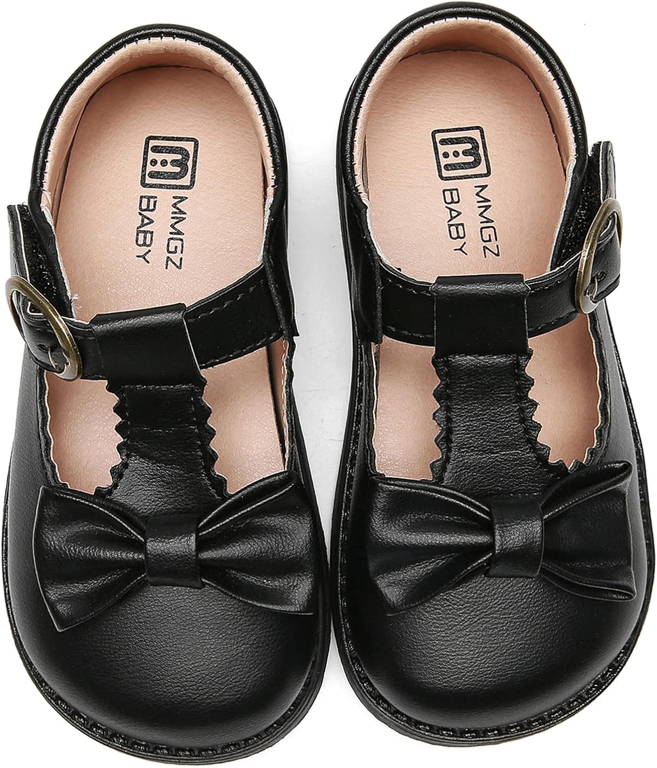 DADAWEN Girl's T-Strap School Uniform Dress Shoe Mary Jane Princess Flat