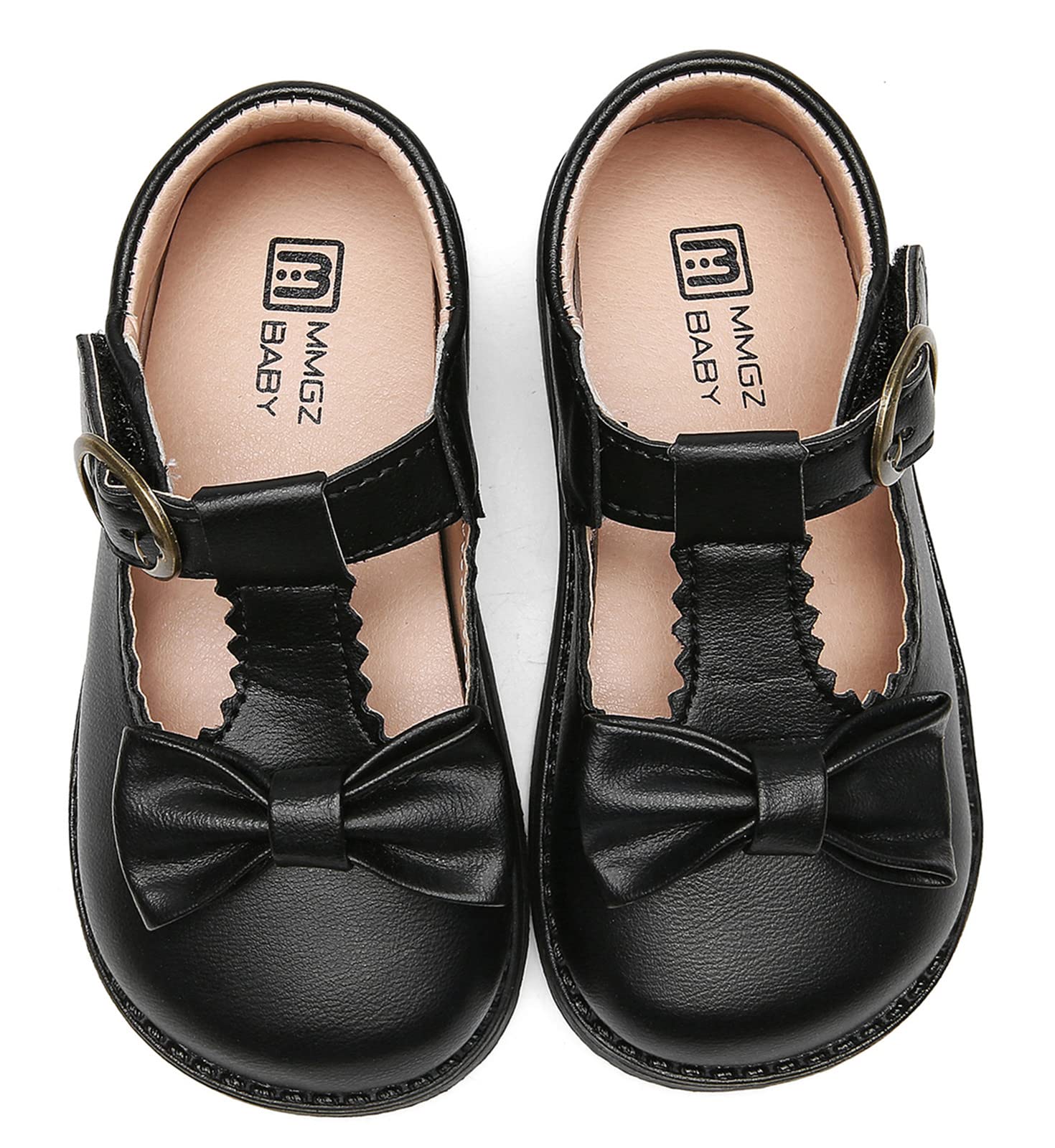 DADAWEN Girl's T-Strap School Uniform Dress Shoe Mary Jane Princess Flat