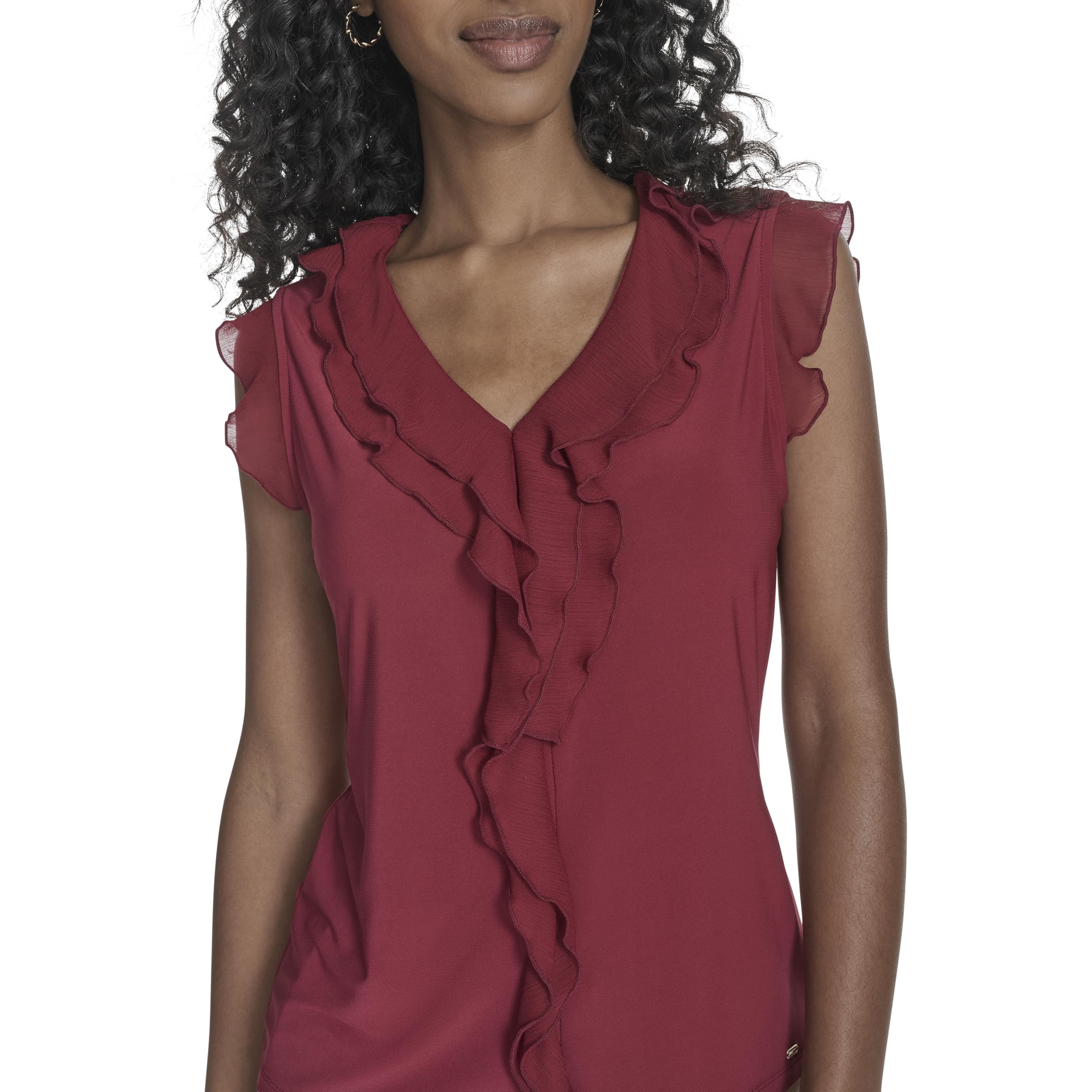 Tommy Hilfiger Damen Women's Mixed Media Blouse Bluse