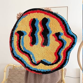 Amazon.com: LAKEA Trippy Smile Rug Smily Face Handmade Carpet Amazon.com: LAKEA Trippy Smile Rug Smily Face Handmade Carpet