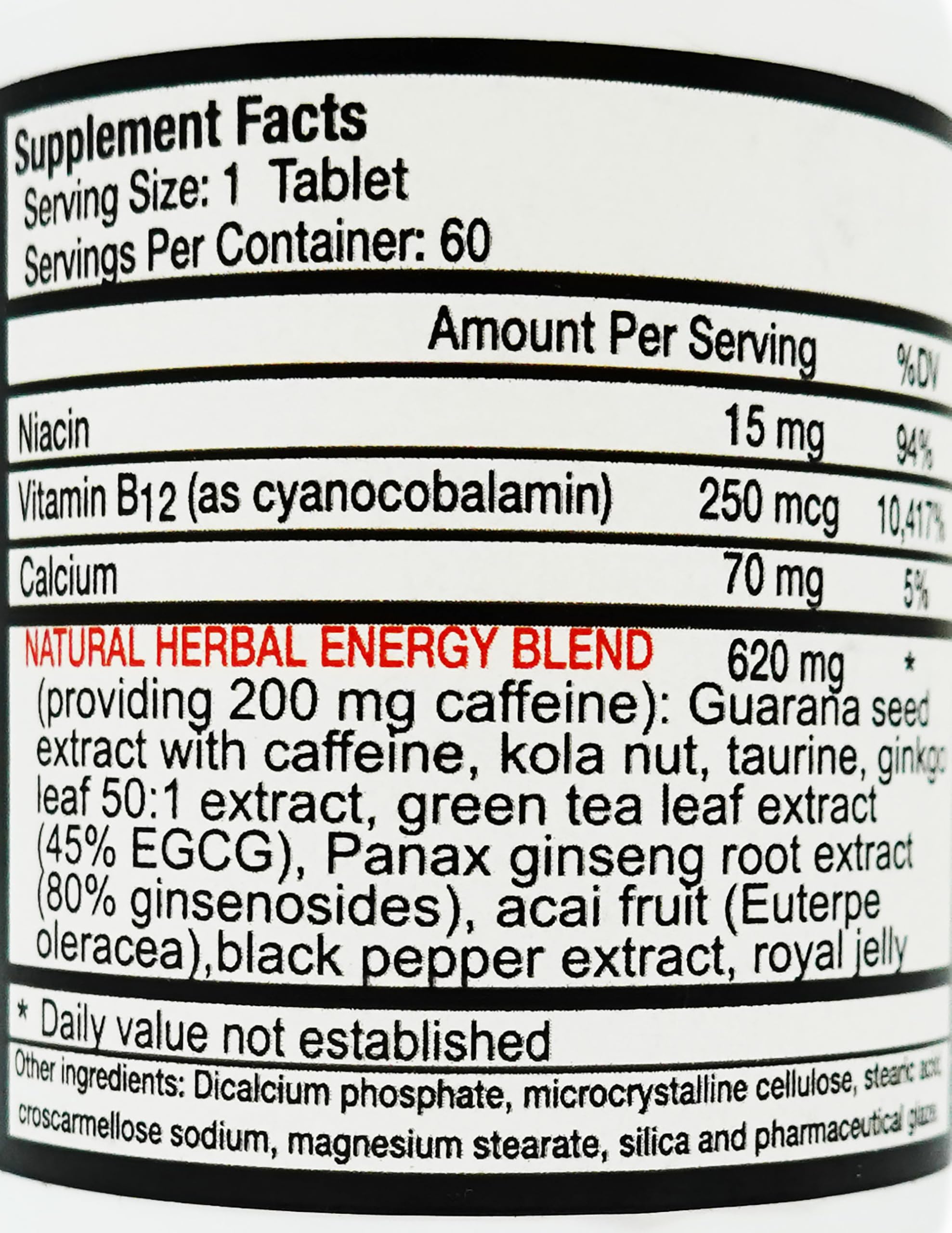 UP Your Gas Herbal Energy Blaster Tablets, 60 Count — Amazon image 4
