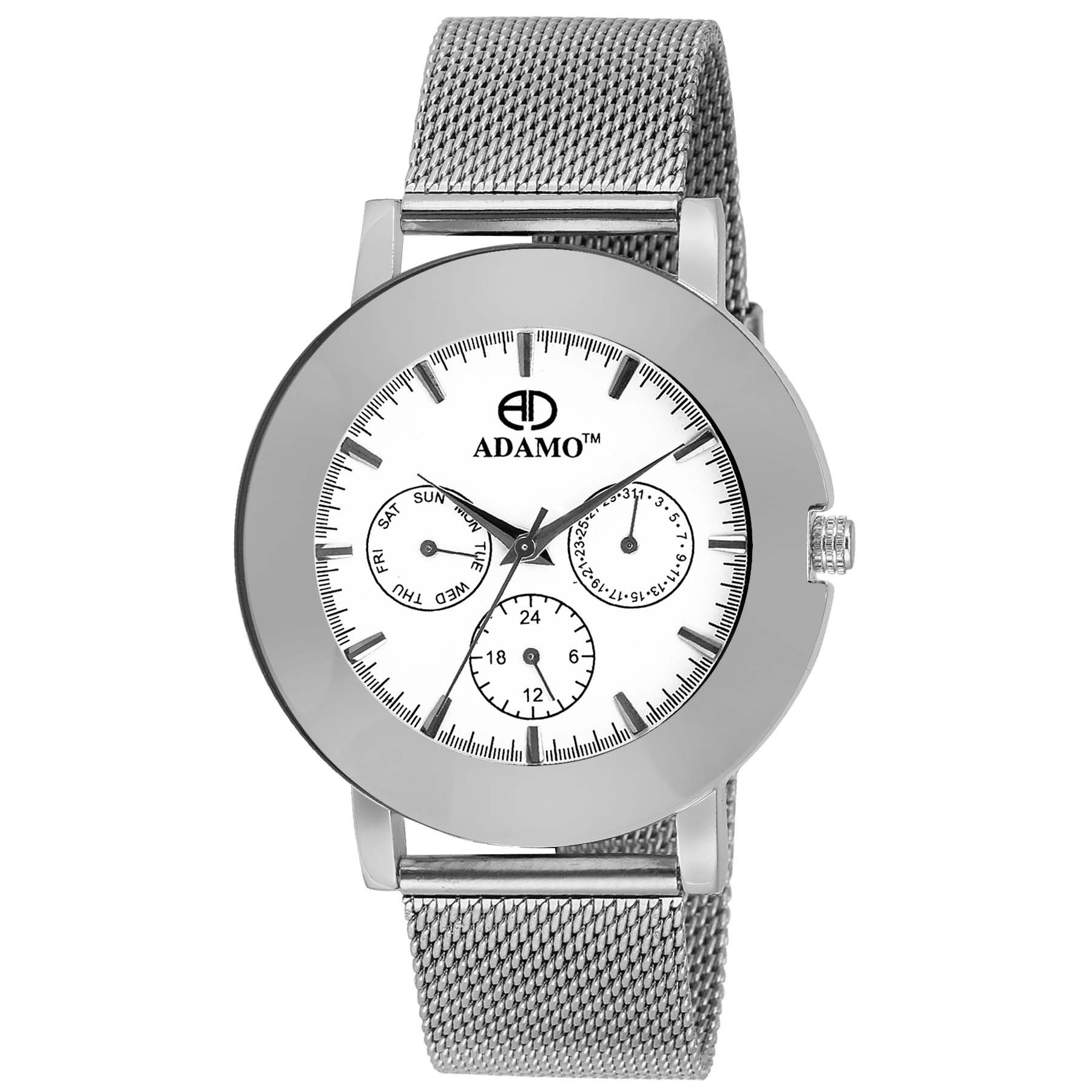 ADAMO Multifunction White Dial Working Inner Hands Mens & Boys Watch A207SM01 (B06XCYWVFG) Amazon Price History, Amazon Price Tracker