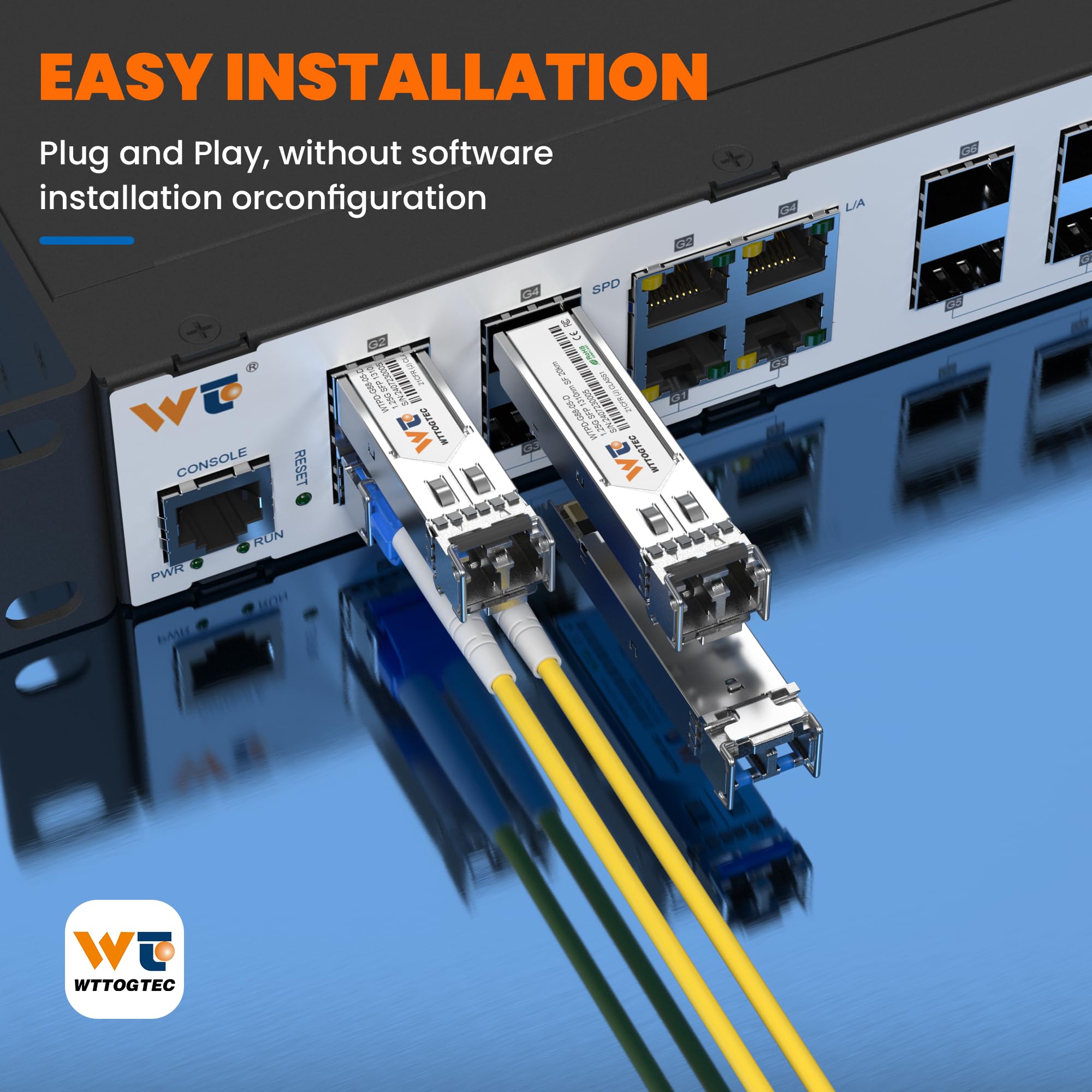 Amazon.com: 2 Pack 1000BASE-SX SFP to LC Multimode 1.25G