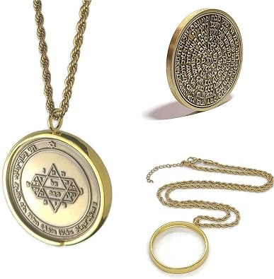 Fifth Pentacle of Jupiter Necklace - King Solomon Seal, 72 Names of God