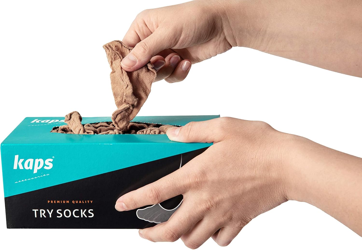 Kaps Try Socks, Hygienic Pop Socks Ideal for Trying on Shoes, Box of Disposable Foot Stockings