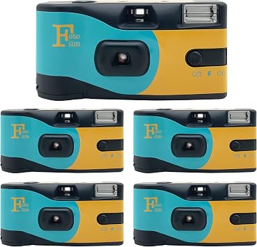Fotofilm Pro Disposable Camera ISO 400 27 Exposure Flash 5 Pack