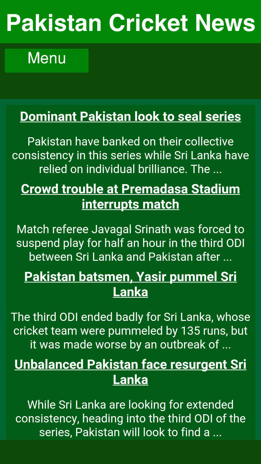 Pakistan Cricket News Lite - App on Amazon Appstore