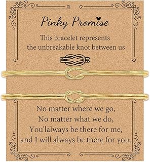 Matching Bracelets for Couples Love Knot Bracelet Pinky Promise Soulmate Relationship Friendship Bracelets Forever