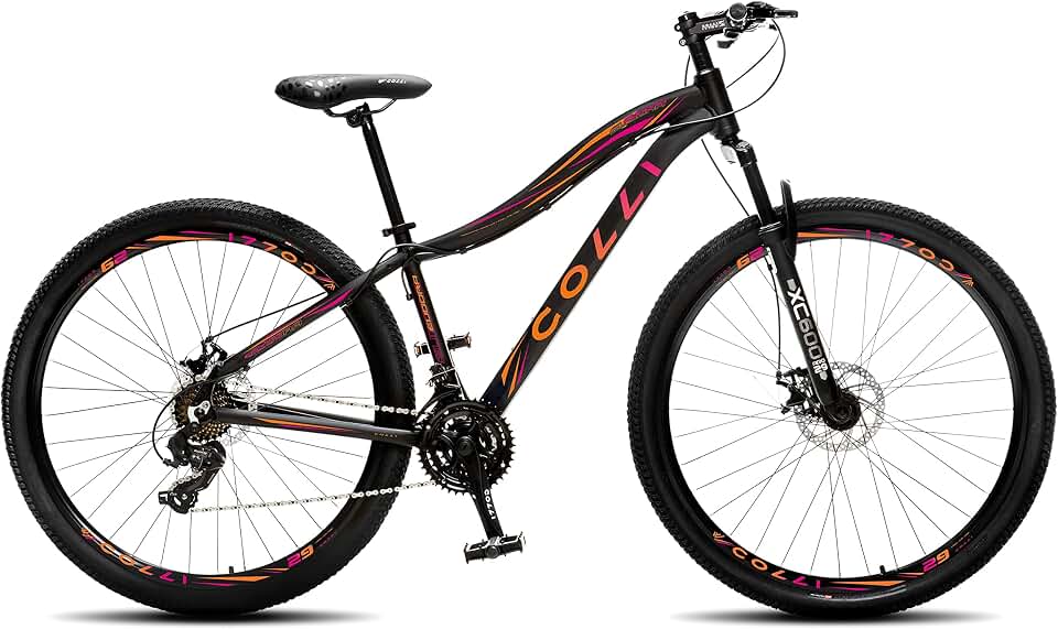 Colli Bike, Eudora em Alumínio Quadro Rebaixado (15,5), Alavancas EZ-FIRE STEF500 SHIMANO, Aro 29 Aero, 36 Raias, Freios a Disco Dianteiro e Traseiro, Câmbio Traseiro SHIMANO TOURNEY TY300 21V