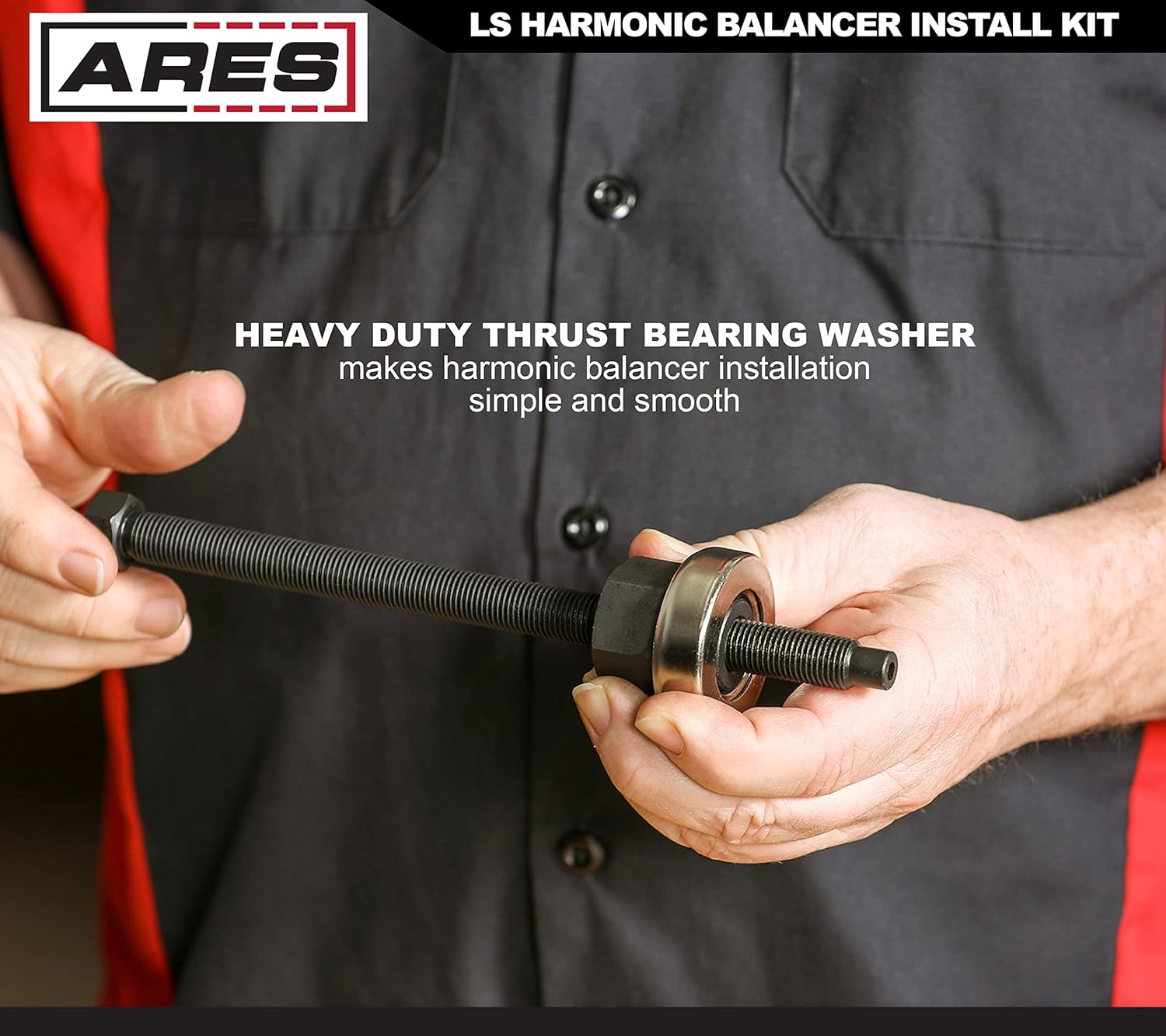 ARES 15088 – LS Harmonic Balancer Install Kit – Harmonic Balancer Installer Designed for GM LS-Based and LT-Based Engines – Install Balancer Pulleys on Domestic and Import Vehicles Requiring M16 x 2.0