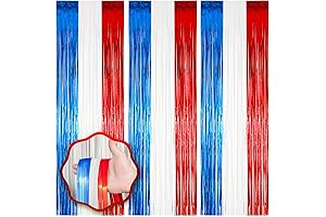 Patriotic Fringe Backdrop Curtains: Celebrate in Style