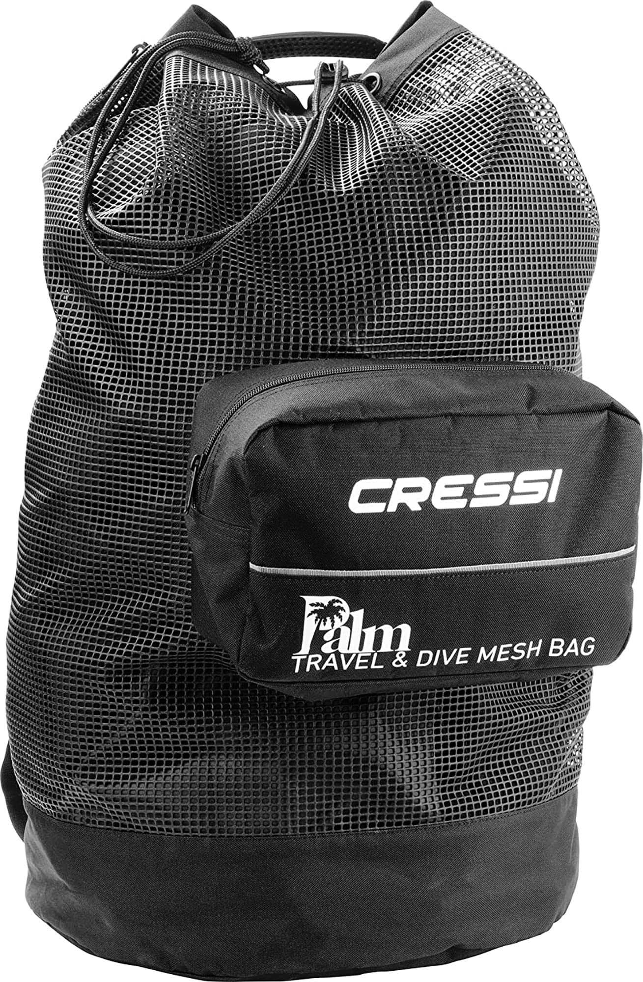 Zaino A Rete Cressi Palm Bag - 92 Litri, Nero, Con Spallacci Imbottiti E Drenaggio Acqua