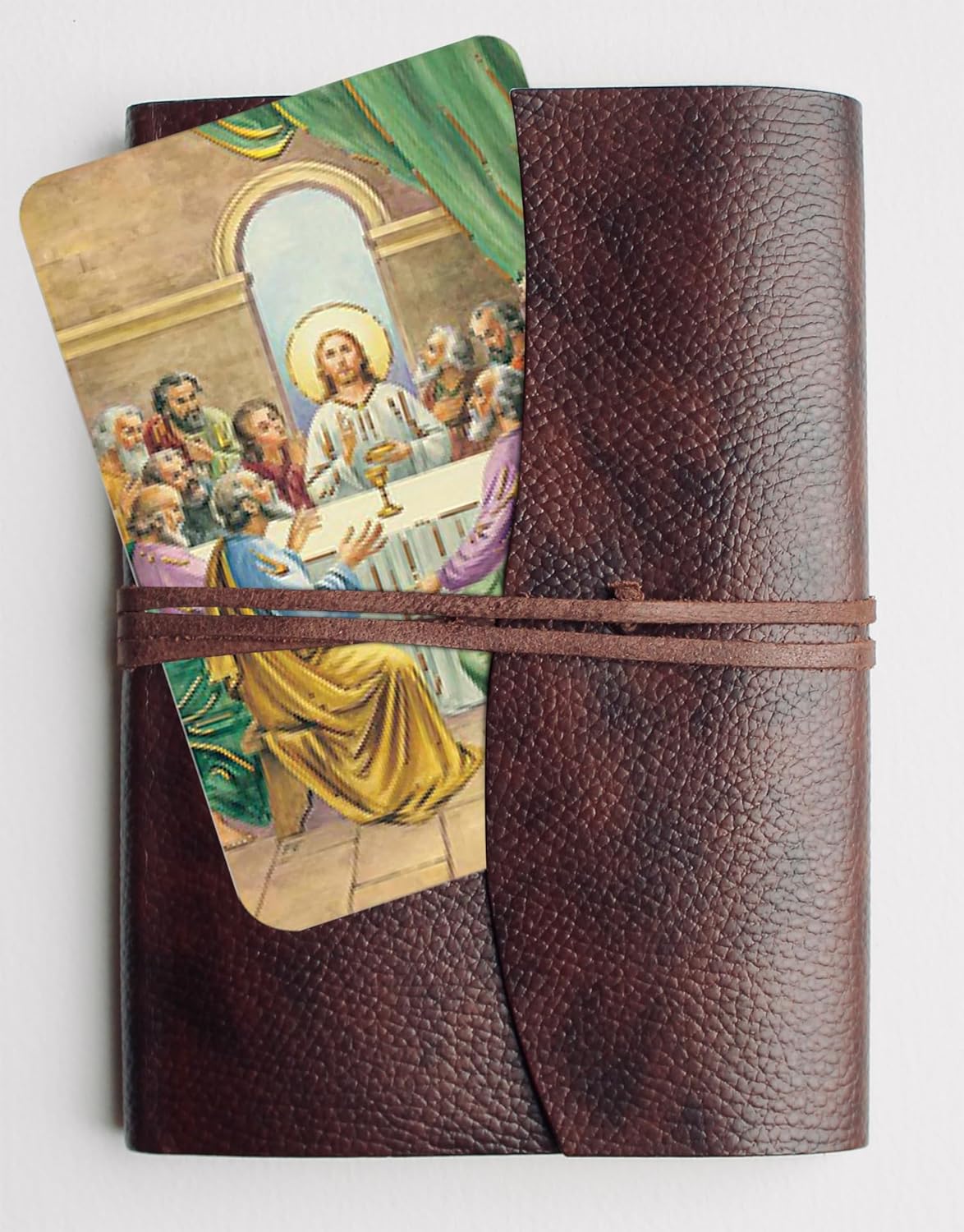 Apostles Creed Card - 5 Laminated Apostle Creed Holy Cards with Embossed Medal for Daily Praying, The Lord's Prayer - Last Supper Theme Cardstock Catholic Set - Total 6 Items - Image 2