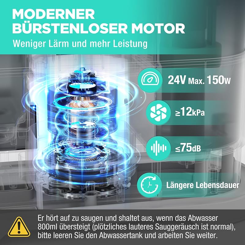 HAUSHOF StainZapper Air Akkumulátoros Folttisztító, 24V Kárpittisztító Gép, 12 kPa Szívóerő, 1,5L Tartály, Szőnyeg és Bútor Tisztítására