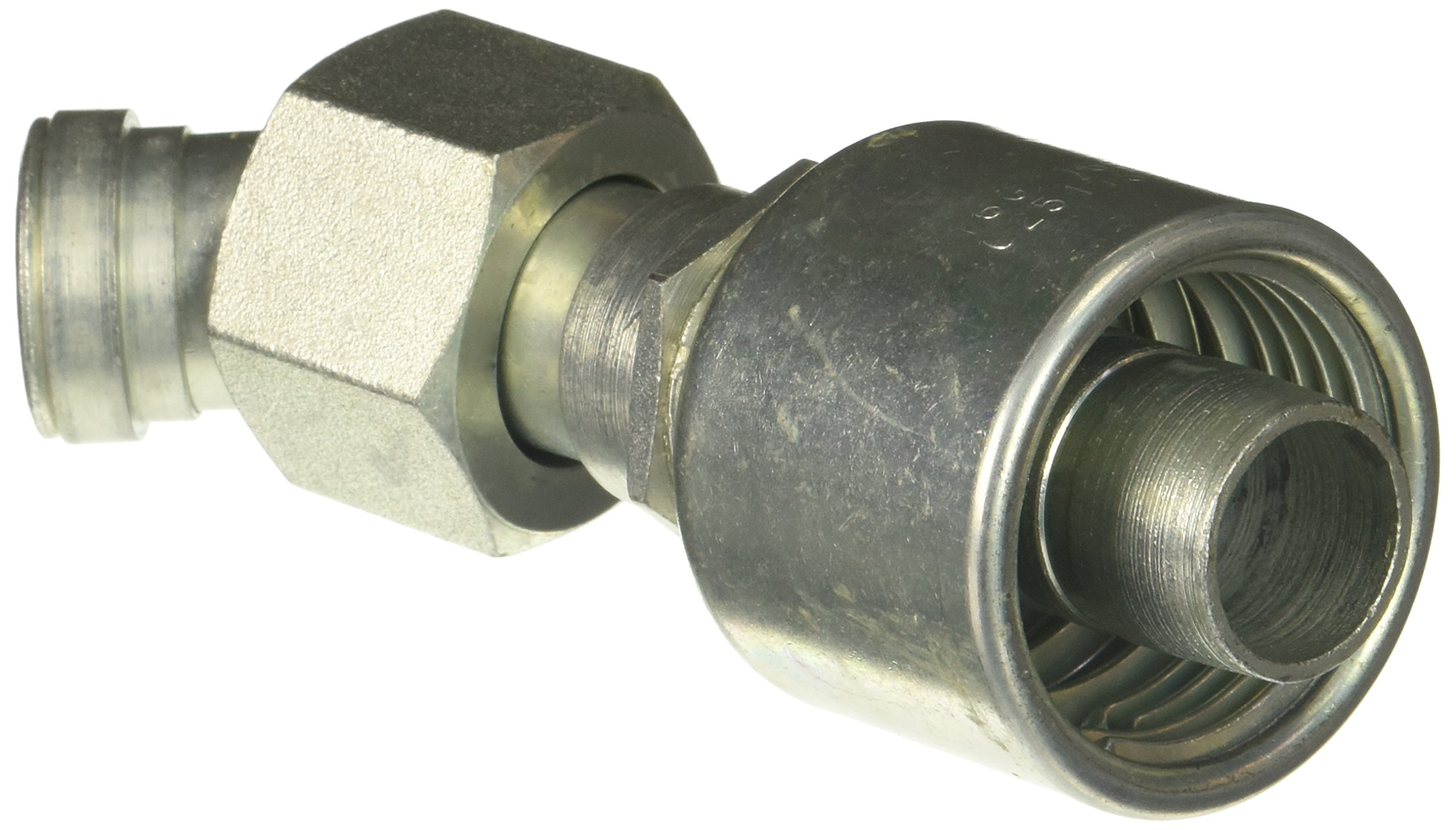 Gates G25175-1616 Female JIC 37 Flare Swivel - 45 Bent Tube (MegaCrimp)