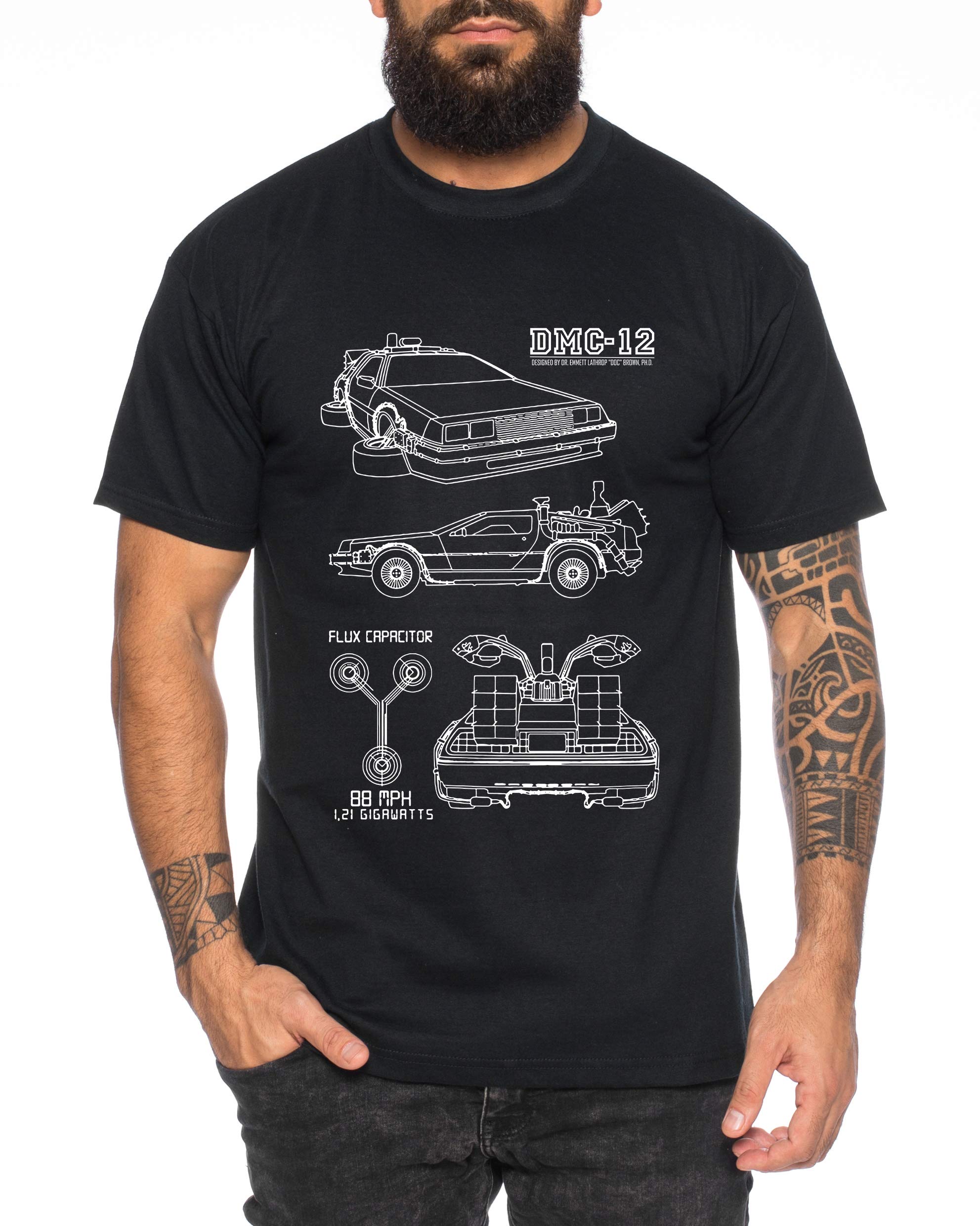 Tee Kiki DmC Line Maglietta Uomo Cool: Nero, XXX-Large, Vestibilità Regolare, Morbida