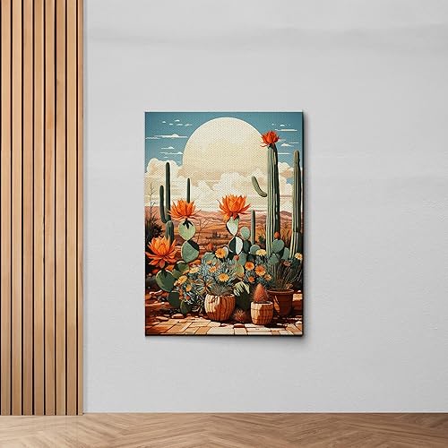 Miniatura 7 de Saguaro Cactus, Desert Wall Art Decor, Travel Poster for Bedroom, Living Room, Office, Bathroom, Gift for California, Arizona, Utah, New Mexico