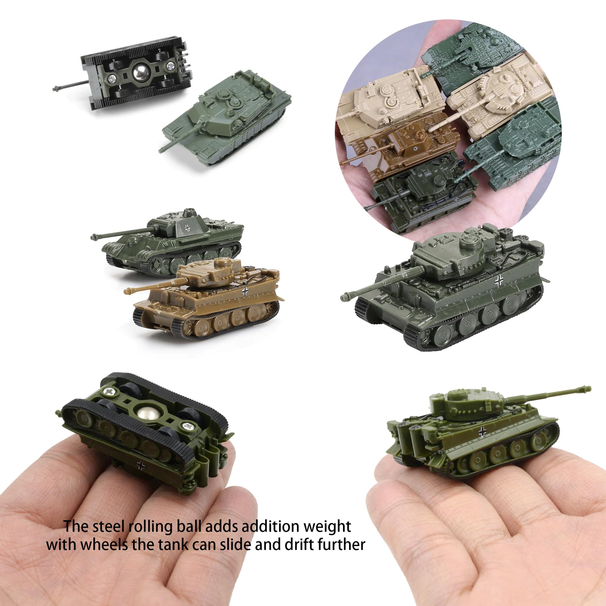 Amazon.com: INGWETECH Mini Steel-Ball Roller Tank Toy Set Incl. 8