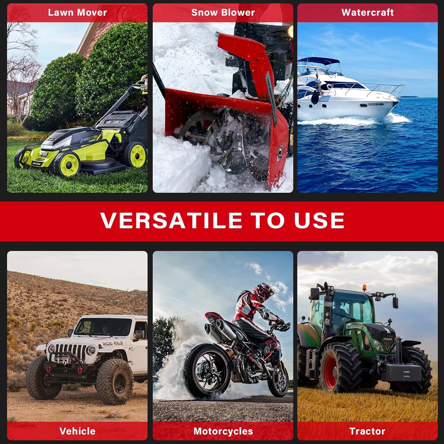 anngrowy Fuel Transfer Pump Battery Powered with Auto-Stop, Gas Can Pump Transfer with 4 Adaptors, 3.2 GPM, 51" Hose, Portable liquid Transfer Pump for Oil, Gasoline, Diesel, Kerosene, Gifts for Him - Image 9