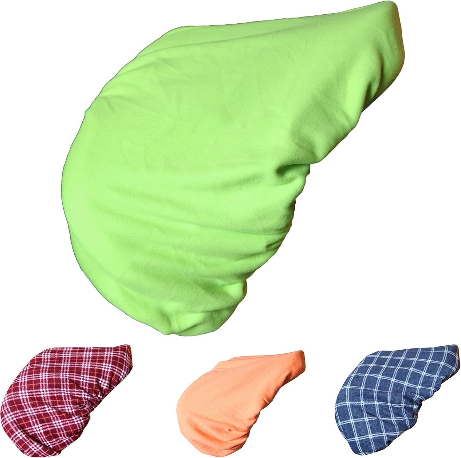 Majestic Ally All Purpose Double Layer Fleece Lined English Saddle Cover Fleece on Each Side of The Cover & Multiple Colors Available (Lime & Black)