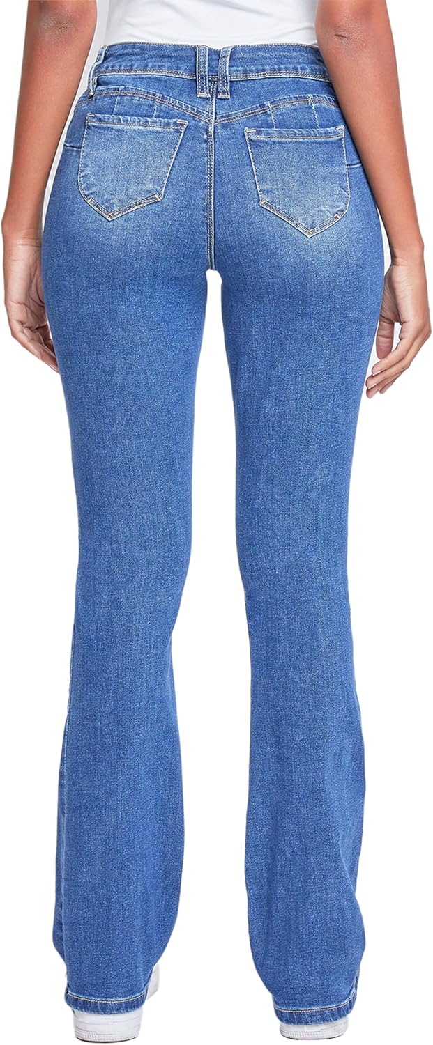 YMI Women's Wannabettabutt Bootcut Jeans, Medium Blue, 13 - Image 3