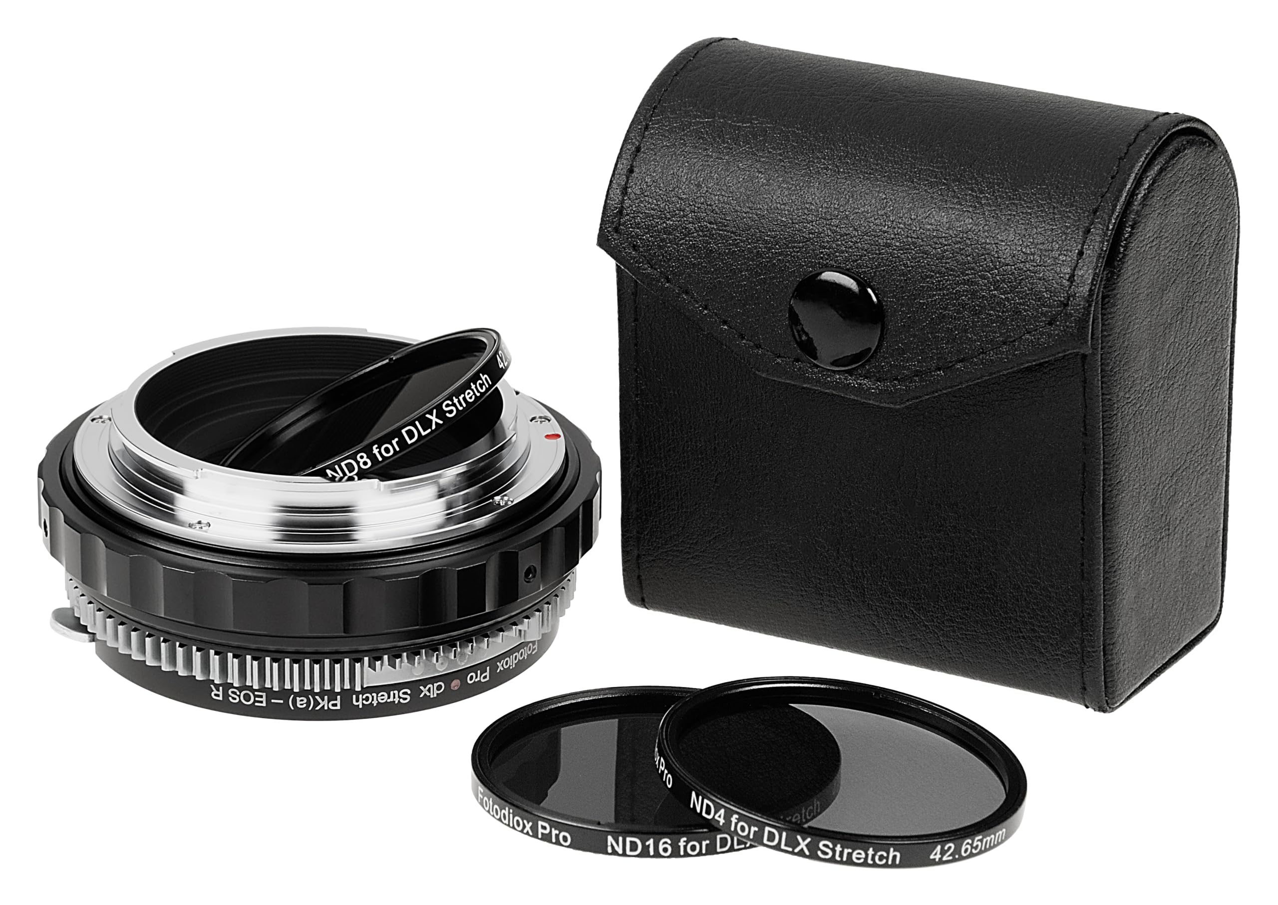 Fotodiox DLX Stretch Adapter Compatible with Pentax K/KAF Lens for EOS R/RF Mount Cameras, Featuring Macro and ND Filter Capabilities