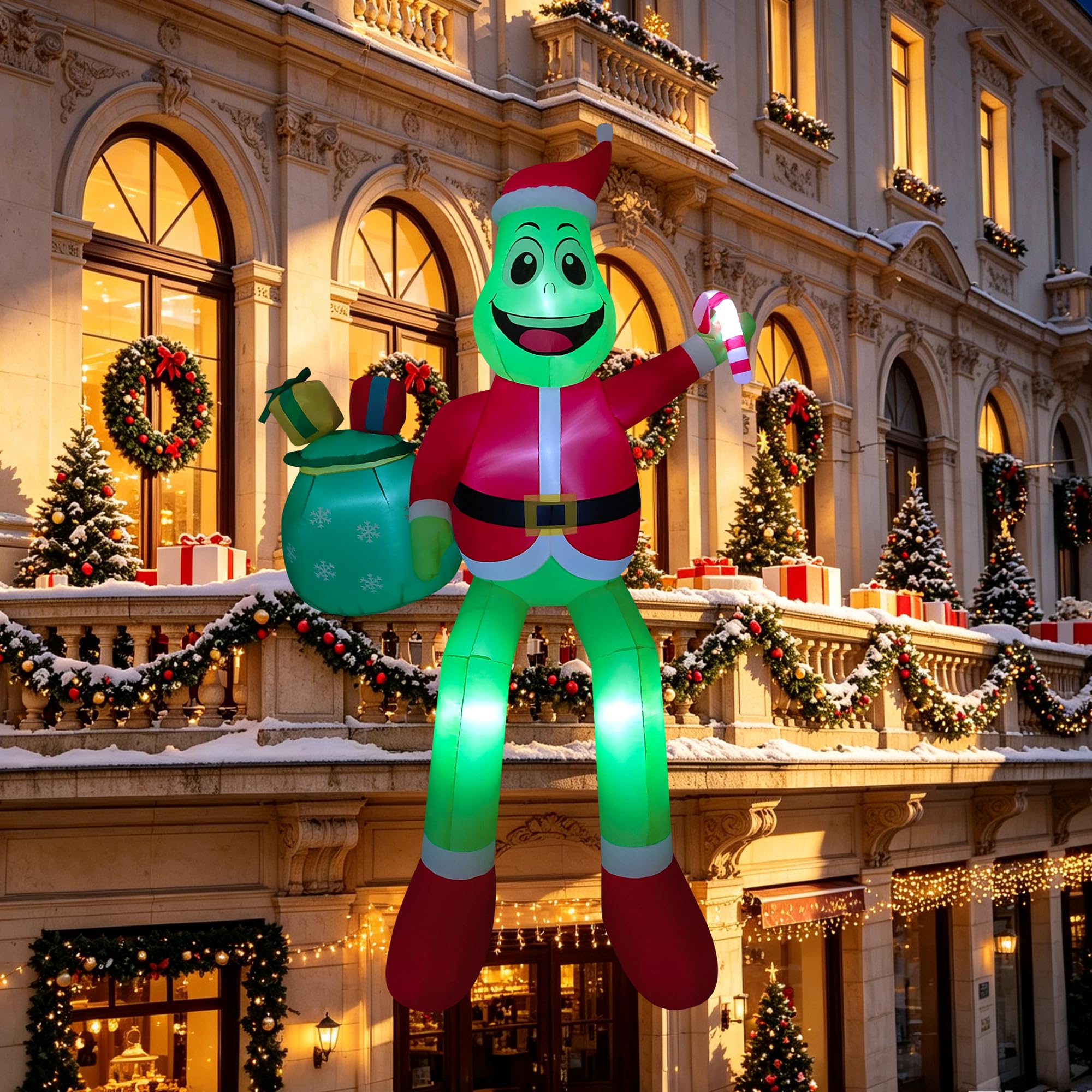 3 m mostro di Natale gonfiabili decorazioni per esterni gigante seduto gonfiabile decorazione di Natale per tetto di Natale balcone prato decorazione patio albero panca esposizione