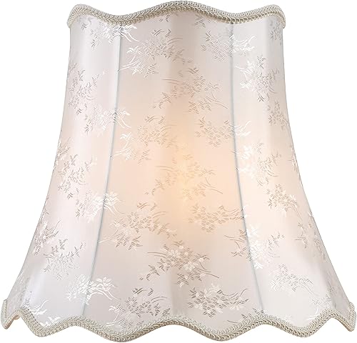 Miniatura 3 de Aspen Creative 34068, pantalla de araña beige pagoda cosida a mano, tela texturizada jacquard, 10 pulgadas superior x 16 pulgadas inferior x 15