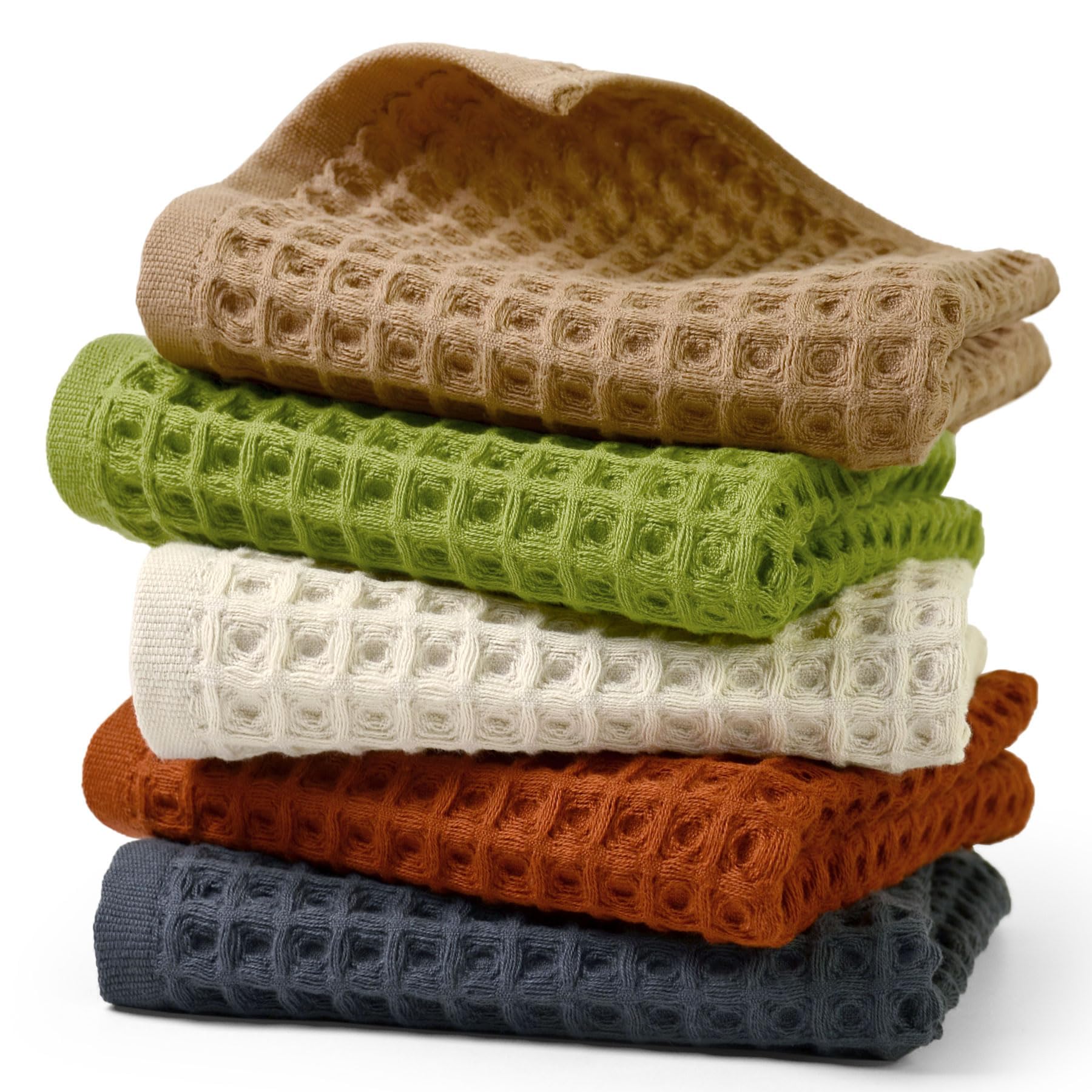 Serviettes à main gaufrées Jacquotha en coton non pelucheux et séchage ultra rapide