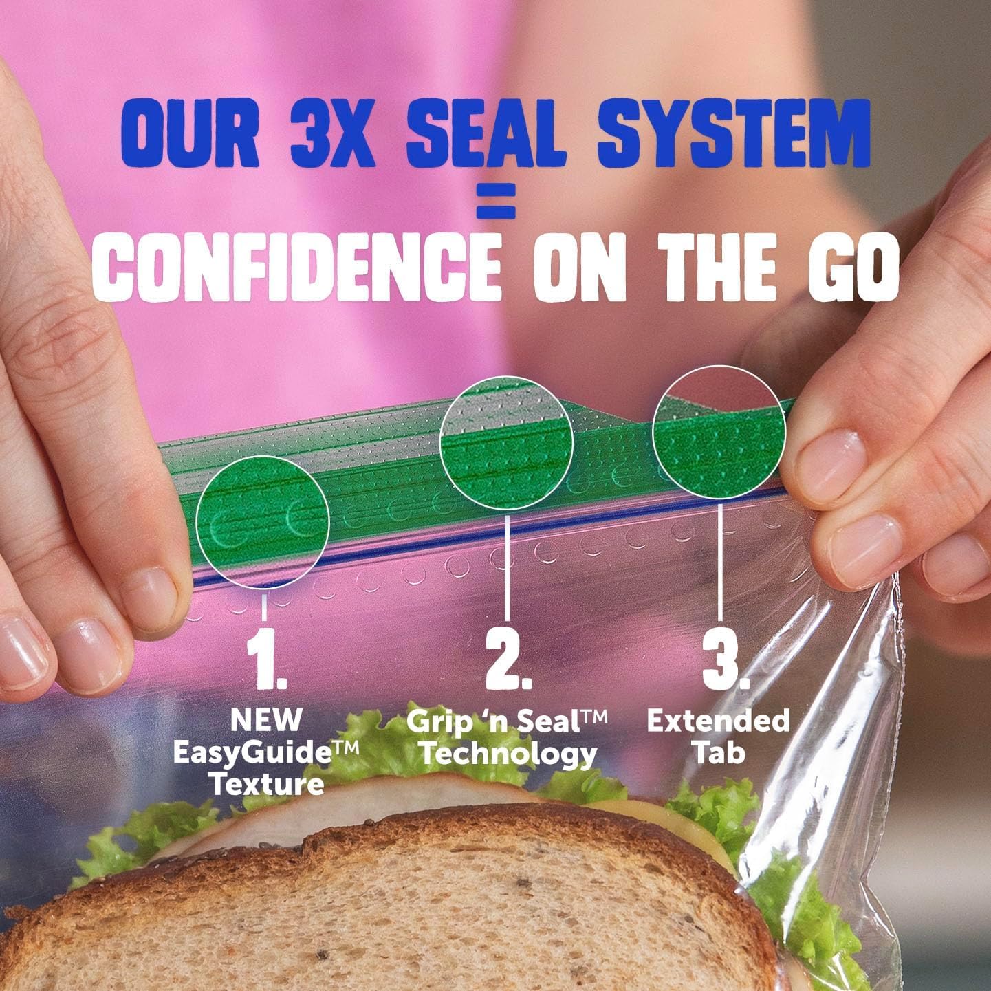 Ziploc Sandwich Bags, X-Large, 30-Count(Pack of 3)