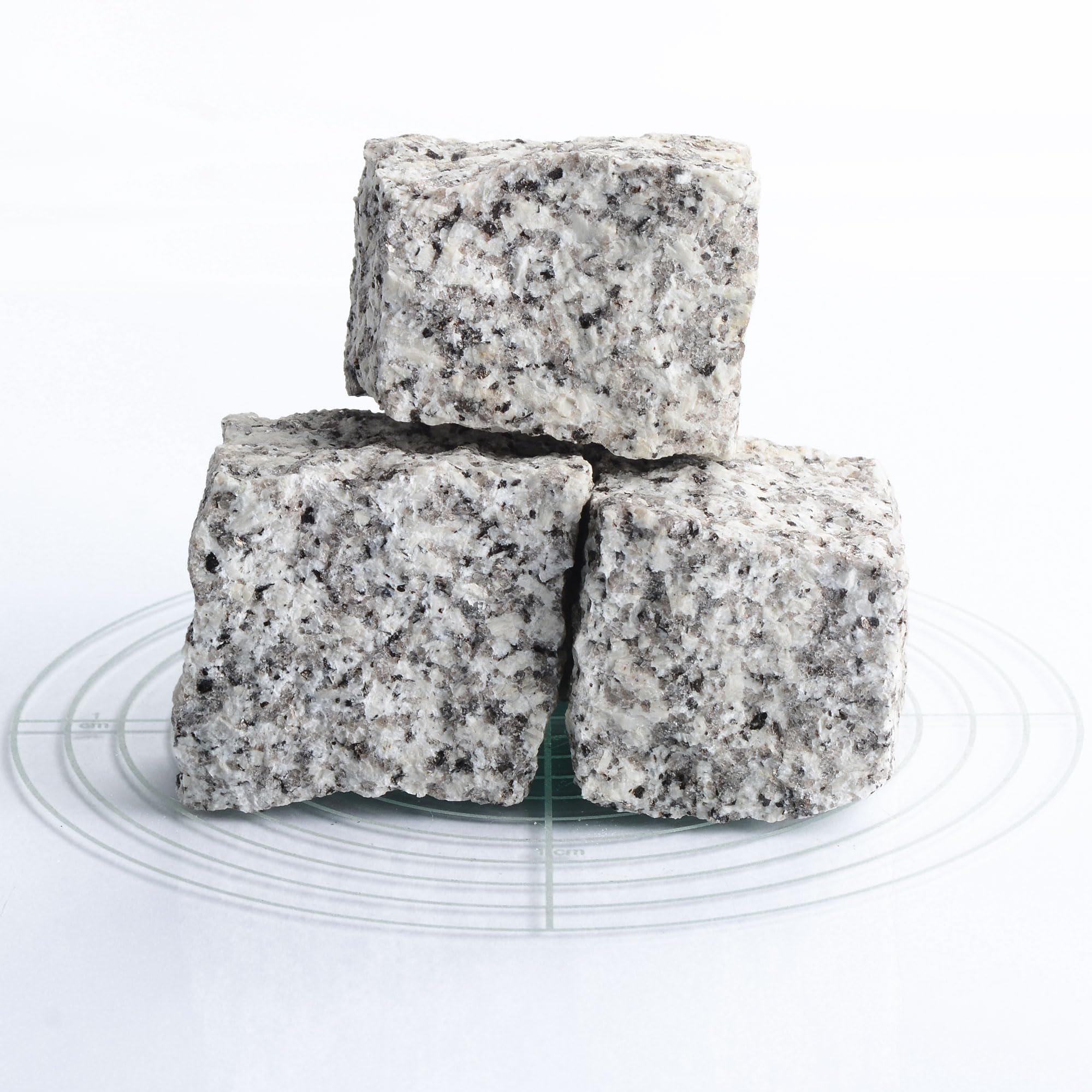 Schicker Mineral Granit Pflastersteine hellgrau 5x5x5 cm 25 kg, natürlicher Werkstoff, witterungsbeständiger Naturstein, frostbeständig, Mosaikpflaster