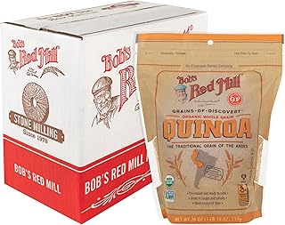 Bob's Red Mill Organic White Quinoa, 26oz (Pack of 4) - Non GMO, Whole G...